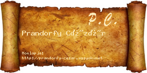Prandorfy Cézár névjegykártya